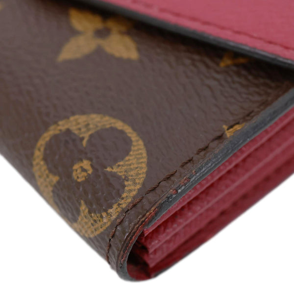 LOUIS VUITTON Sarah Multicartes Monogram Canvas Wallet Fuchsia