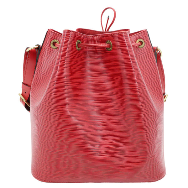 LOUIS VUITTON Petite Noe Epi Leather Shoulder Bag Red