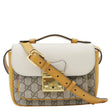 GUCCI Padlock Front Pocket Flap Mini GG Canvas Shoulder Bag Beige 658487