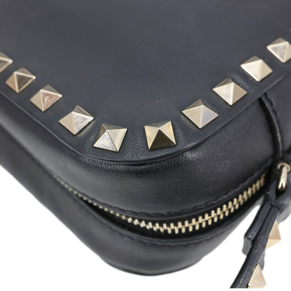 VALENTINO Garavani Rockstud Small Smooth Leather Crossbody Bag Black