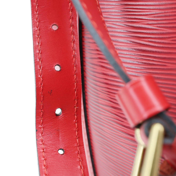 LOUIS VUITTON Petite Noe Epi Leather Shoulder Bag Red