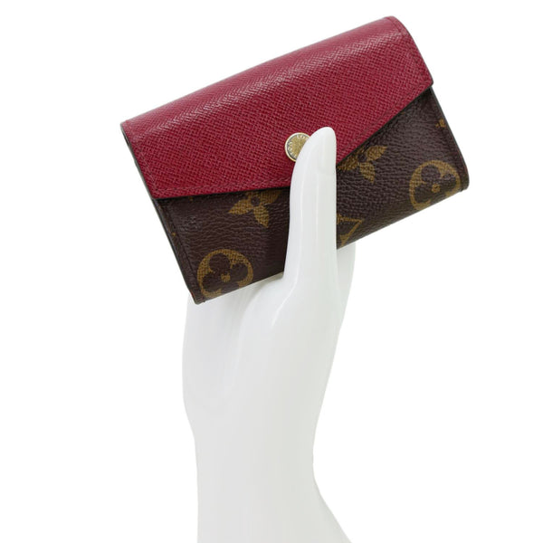 LOUIS VUITTON Sarah Multicartes Monogram Canvas Wallet Fuchsia