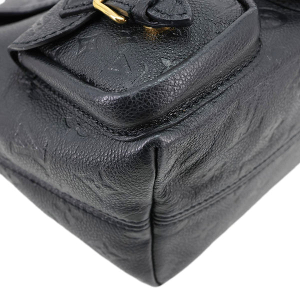 LOUIS VUITTON Backup Monogram Empreinte Leather Backpack Black