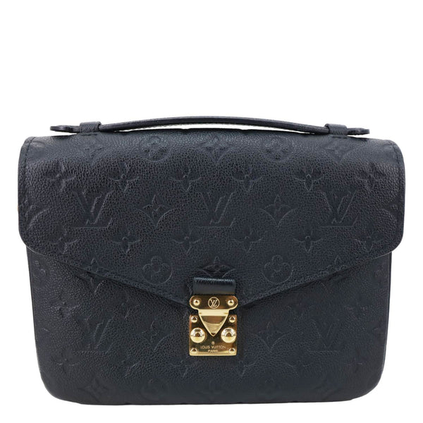 LOUIS VUITTON Metis Pochette Empreinte Leather Crossbody Bag Black