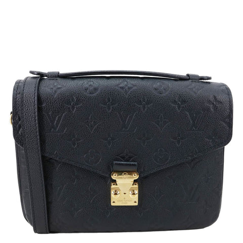 LOUIS VUITTON Metis Pochette Empreinte Leather Crossbody Bag Black
