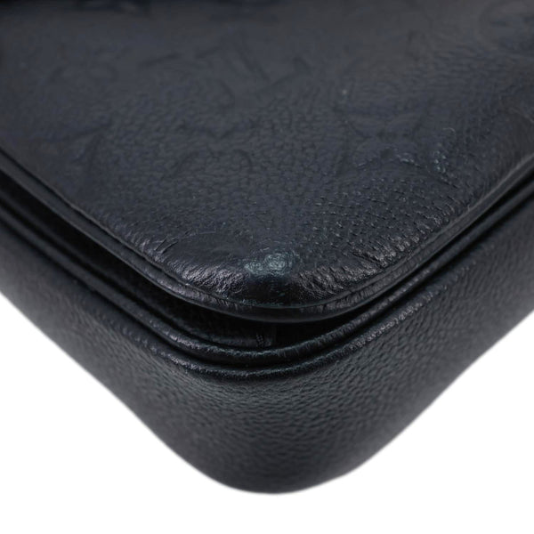 LOUIS VUITTON Metis Pochette Empreinte Leather Crossbody Bag Black