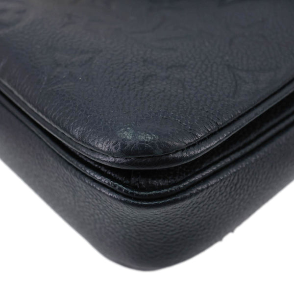 LOUIS VUITTON Metis Pochette Empreinte Leather Crossbody Bag Black