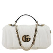 GUCCI GG Milano Mini Leather Top Handle Shoulder Bag Off White 806017