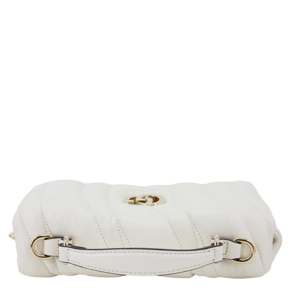 GUCCI GG Milano Mini Leather Top Handle Shoulder Bag Off White 806017