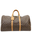 LOUIS VUITTON Keepall 50 Monogram Canvas Travel Bag Brown