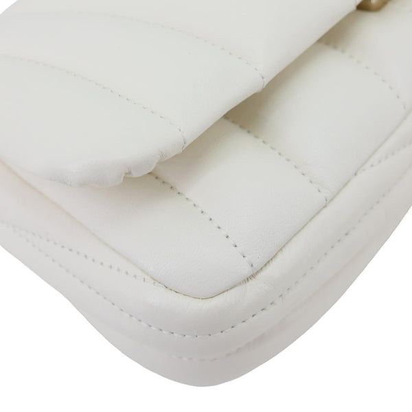 GUCCI GG Milano Mini Leather Top Handle Shoulder Bag Off White 806017