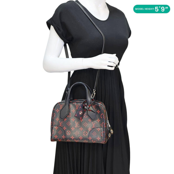 LOUIS VUITTON Dora BB Monogram Infrarouge Shoulder Bag Black