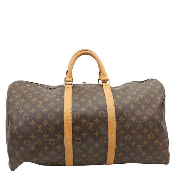 LOUIS VUITTON Keepall 50 Monogram Canvas Travel Bag Brown