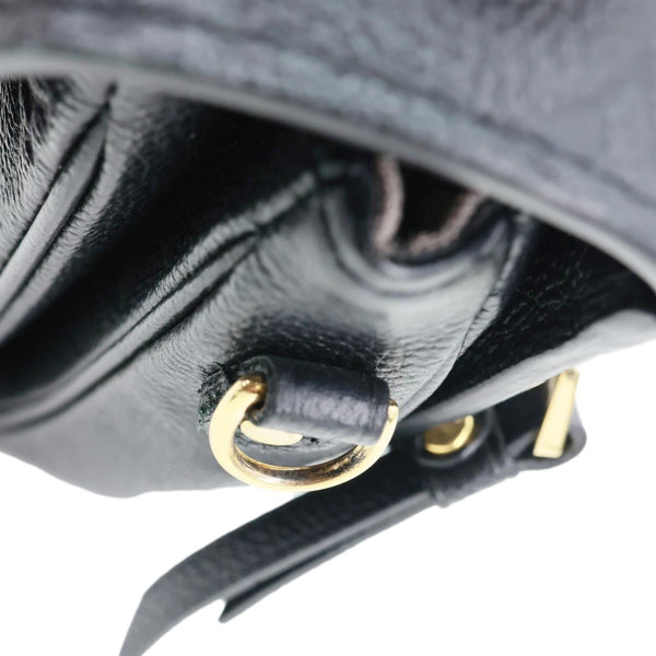 LOUIS VUITTON Metis Pochette Empreinte Leather Crossbody Bag Black