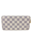 LOUIS VUITTON Damier Azur Zippy Wallet White