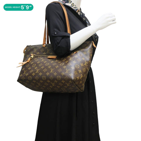 LOUIS VUITTON Iena MM Monogram Canvas Shoulder Bag Brown