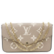 LOUIS VUITTON Felicie Pochette Monogram Empreinte Crossbody Bag Tourterelle Creme