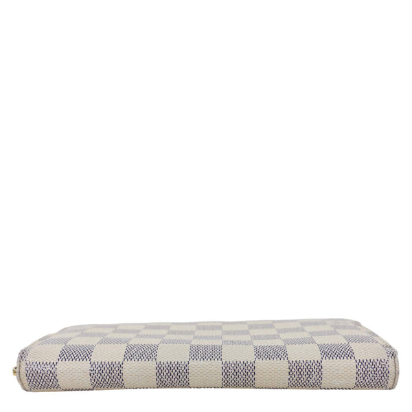 LOUIS VUITTON Damier Azur Zippy Wallet White