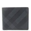 BURBERRY London Check-Print Canvas Bi-Fold Wallet Black