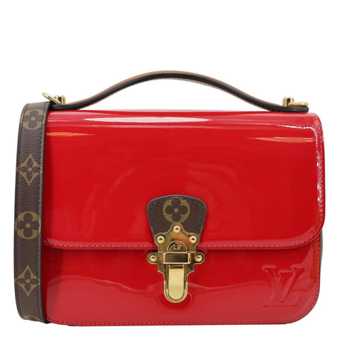 LOUIS VUITTON Cherrywood BB Vernis Leather Crossbody Bag Scarlet