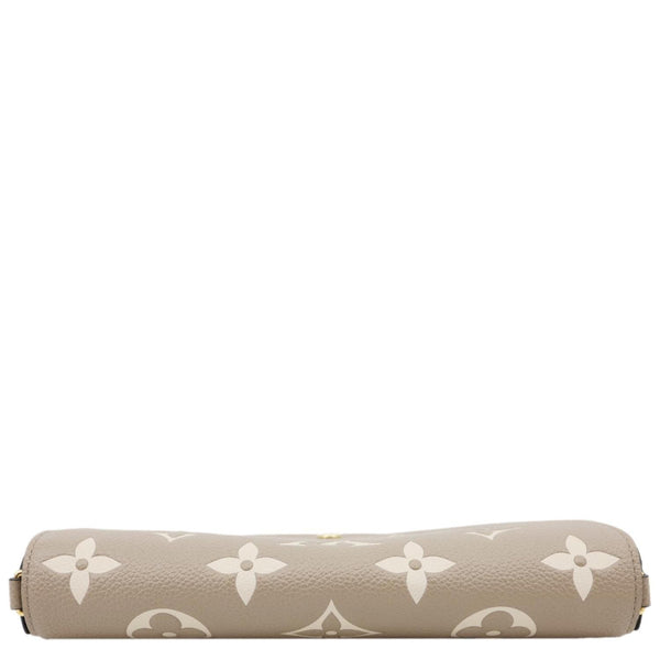 LOUIS VUITTON Felicie Pochette Monogram Empreinte Crossbody Bag Tourterelle Creme