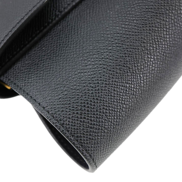 CELINE Belt Grained Calfskin Leather 2Way Shoulder Bag  Black