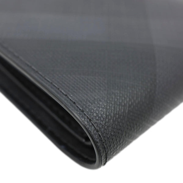 BURBERRY London Check-Print Canvas Bi-Fold Wallet Black
