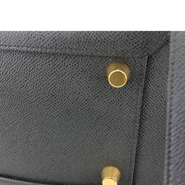 CELINE Belt Grained Calfskin Leather 2Way Shoulder Bag  Black