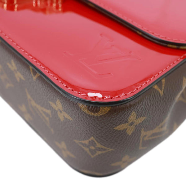LOUIS VUITTON Cherrywood BB Vernis Leather Crossbody Bag Scarlet