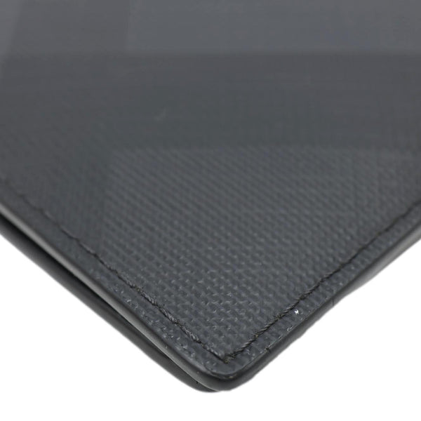 BURBERRY London Check-Print Canvas Bi-Fold Wallet Black