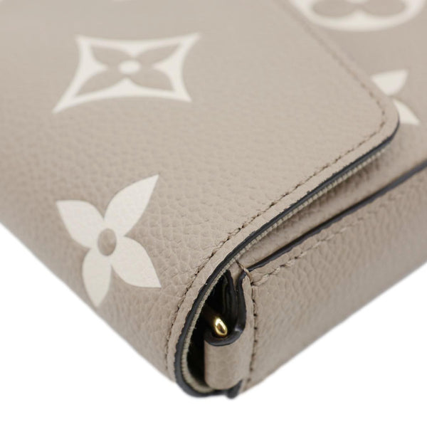 LOUIS VUITTON Felicie Pochette Monogram Empreinte Crossbody Bag Tourterelle Creme