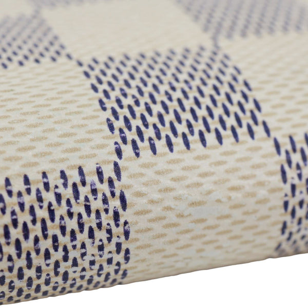 LOUIS VUITTON Damier Azur Zippy Wallet White