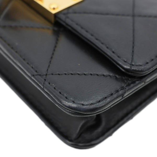 CHANEL Golden Class Quilted Leather Chain Wallet Crossbody Bags Black