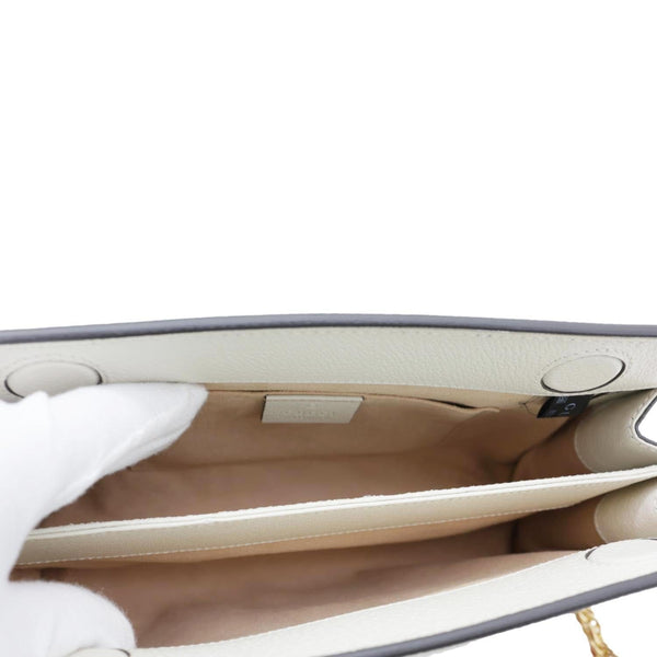 GUCCI Ophidia Web Small GG Floral Canvas Chain Shoulder Bag Off White 503877