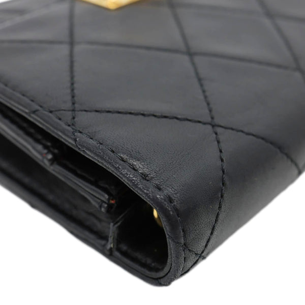 CHANEL Golden Class Quilted Leather Chain Wallet Crossbody Bags Black
