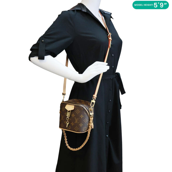 LOUIS VUITTON Just In Case Monogram Canvas Crossbody Bag Brown