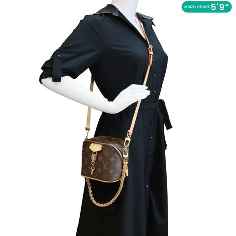 LOUIS VUITTON Just In Case Monogram Canvas Crossbody Bag Brown