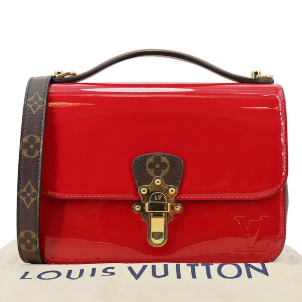 LOUIS VUITTON Cherrywood BB Vernis Leather Crossbody Bag Scarlet