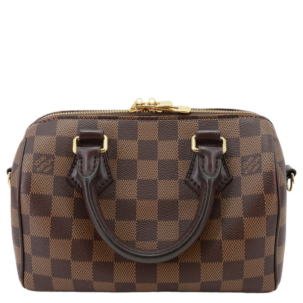 LOUIS VUITTON Speedy 20 Bandouliere Damier Ebene Shoulder Bag Brown