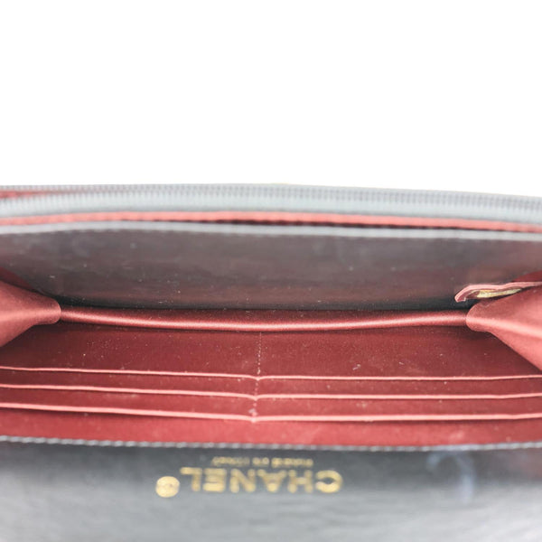 CHANEL Golden Class Quilted Leather Chain Wallet Crossbody Bags Black