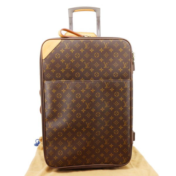 LOUIS VUITTON Pegase 55 Monogram Canvas Business Suitcase Travel Bag Brown