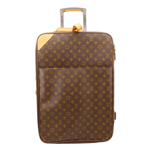 LOUIS VUITTON Pegase 55 Monogram Canvas Business Suitcase Travel Bag Brown
