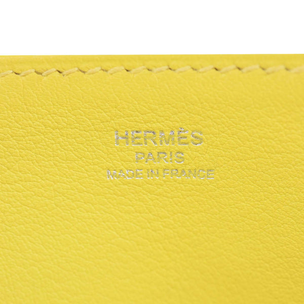 HERMES Halzan 22 Swift Leather Crossbody Bag Yellow