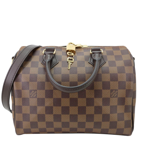 LOUIS VUITTON Speedy 25 Bandouliere Damier Ebene Shoulder Bag Brown