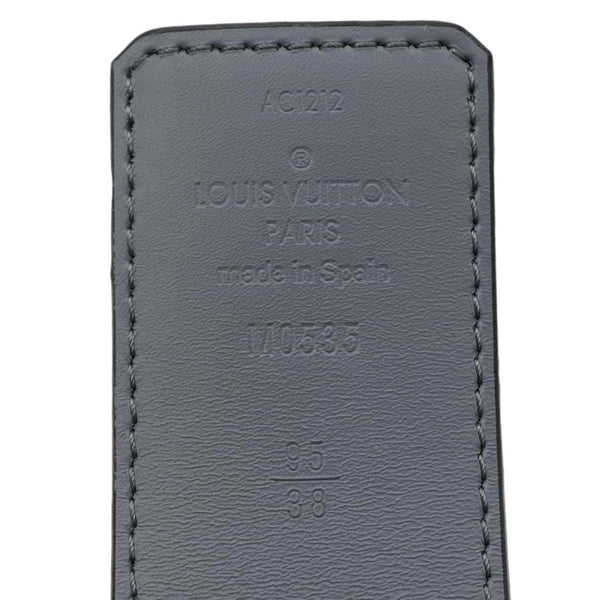 LOUIS VUITTON LV Initiales Reversible Monogram Eclipse Canvas Belt Size 95/38 Black