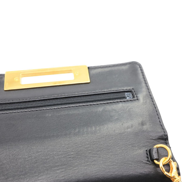 CHANEL Golden Class Quilted Leather Chain Wallet Crossbody Bags Black