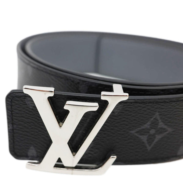 LOUIS VUITTON LV Initiales Reversible Monogram Eclipse Canvas Belt Size 95/38 Black