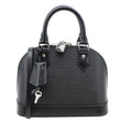 LOUIS VUITTON Alma BB Epi Leather Satchel Bag Black