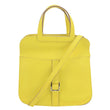 HERMES Halzan 22 Swift Leather Crossbody Bag Yellow