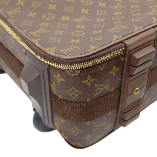 LOUIS VUITTON Pegase 55 Monogram Canvas Business Suitcase Travel Bag Brown